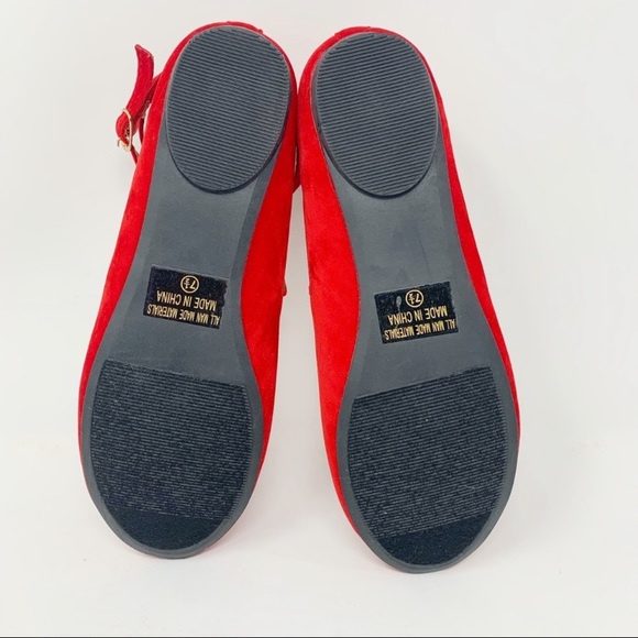 NWOT! Ollio Women’s Faux Suede Cross-Strap Flat - Picture 9 of 10